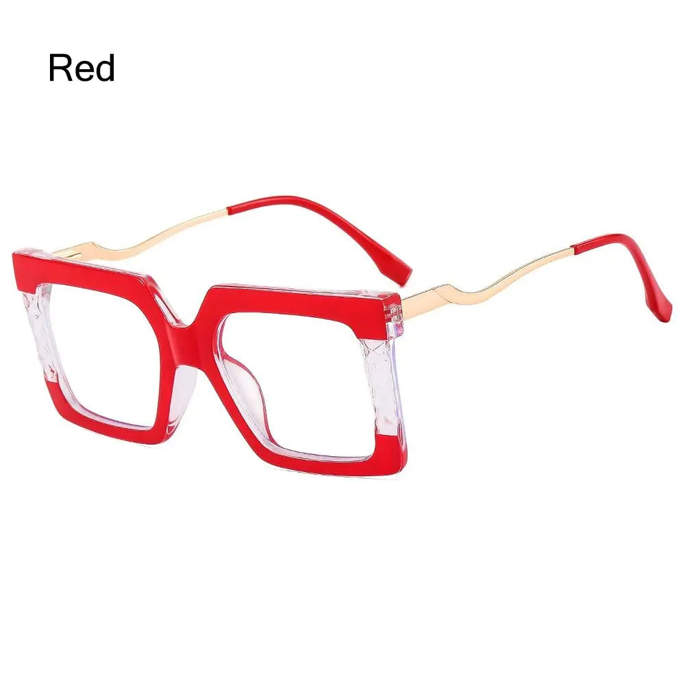 New Fashion Square Eyeglasses Optical Anti-blue Glasses Sunglasses Frame Eyewear Female Spectacles Vintage Oversized Accessories