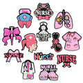 13Pcs Nurse Series Shoe Charms For Slides Sandals, PVC Shoe Decorations Accessories For Christmas Birthday Gift