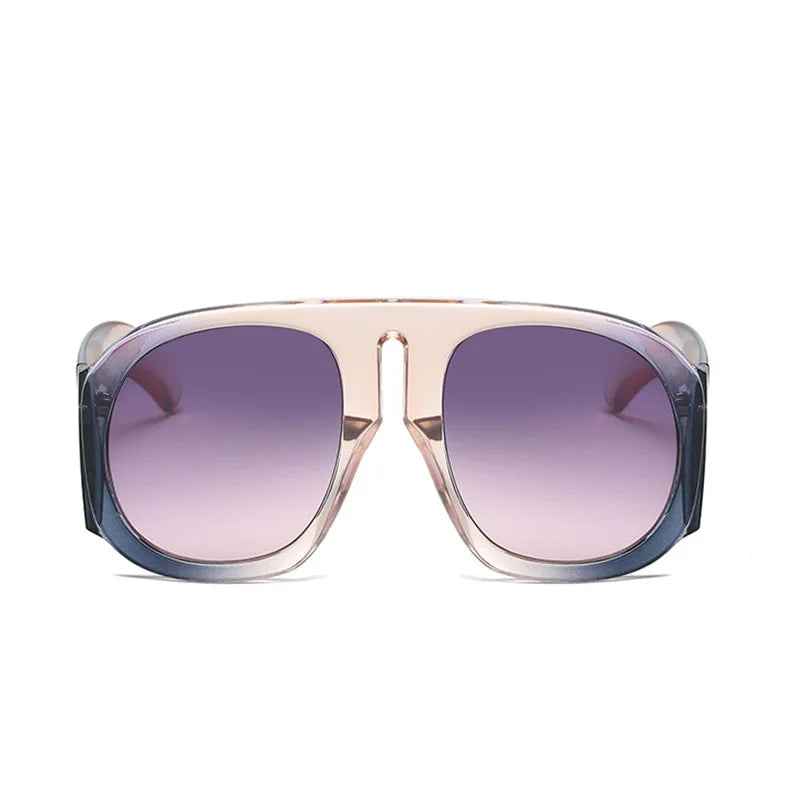 Celebrity Brand Luxury Sunglasses Women Oversized Glasses For Female Male Black Mask Wide Frame Sun Glasses Retro Shades UV400