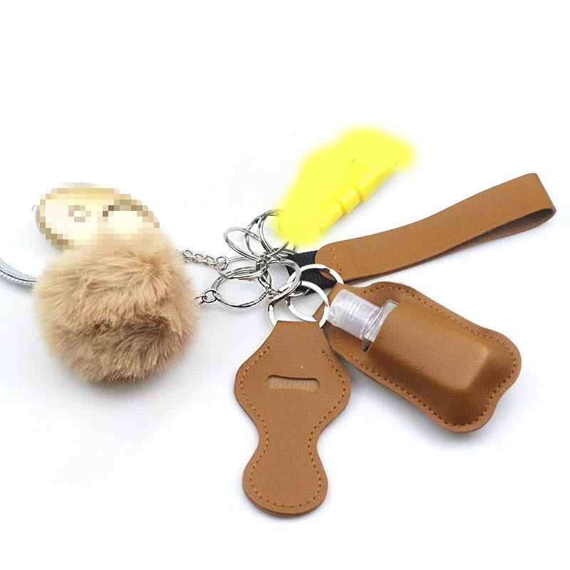 10Pcs Girl Security Self Defense Keychain Protection Personal Defensive Alarm Key chain Accessories Women Product