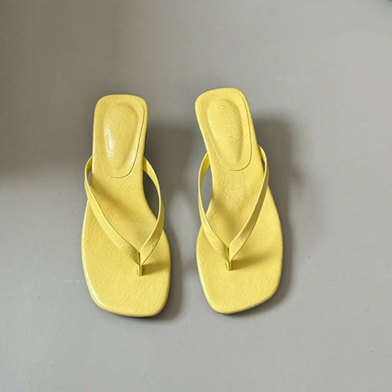 Bailamos 2025 Brand Women Slippers High Heels Sandals Sexy Open Toe Party Wedding Summer Shoes Woman Soft Outdoor Slides Beach F