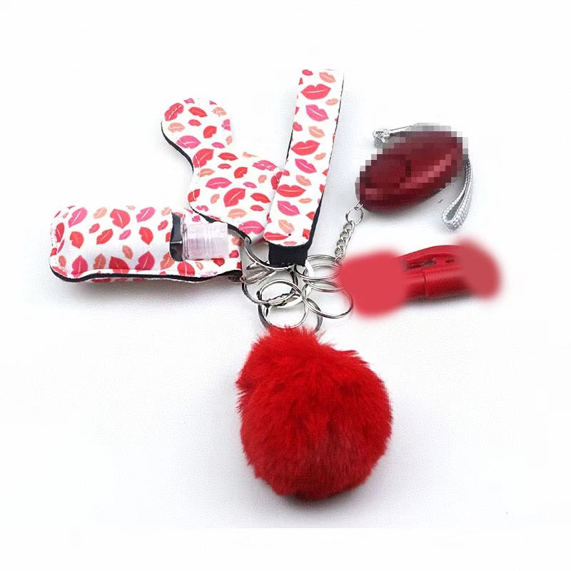 10Pcs Girl Security Self Defense Keychain Protection Personal Defensive Alarm Key chain Accessories Women Product