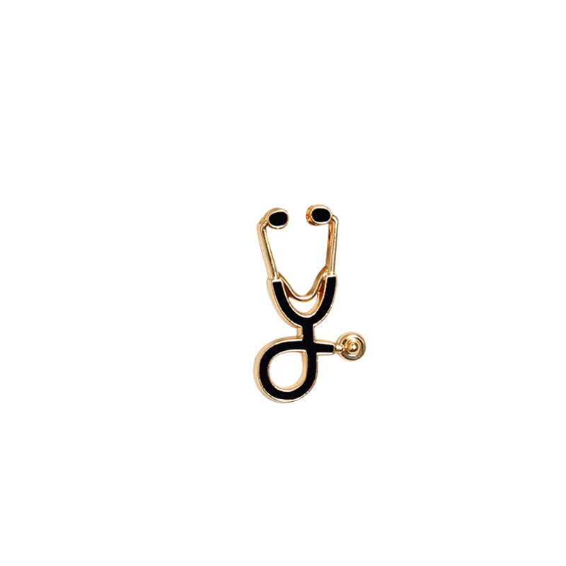 Organ Medical Stethoscope Brooches Pins Heart Tooth Brain Eye Badges For Doctor Nurse Dentist Jewelry Enamel Jackets Collar Pin
