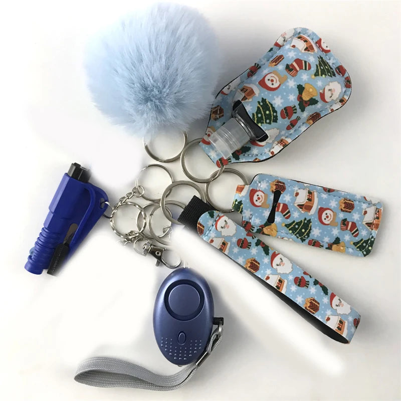 10Pcs Girl Security Self Defense Keychain Protection Personal Defensive Alarm Key chain Accessories Women Product