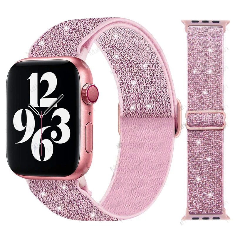 Nylon Elastic Solo Loop for Apple watch Ultra 49mm band 45mm 44/46/41mm Scrunchie Adjustable bracelet iWatch serie 6 7 8 9 10 11