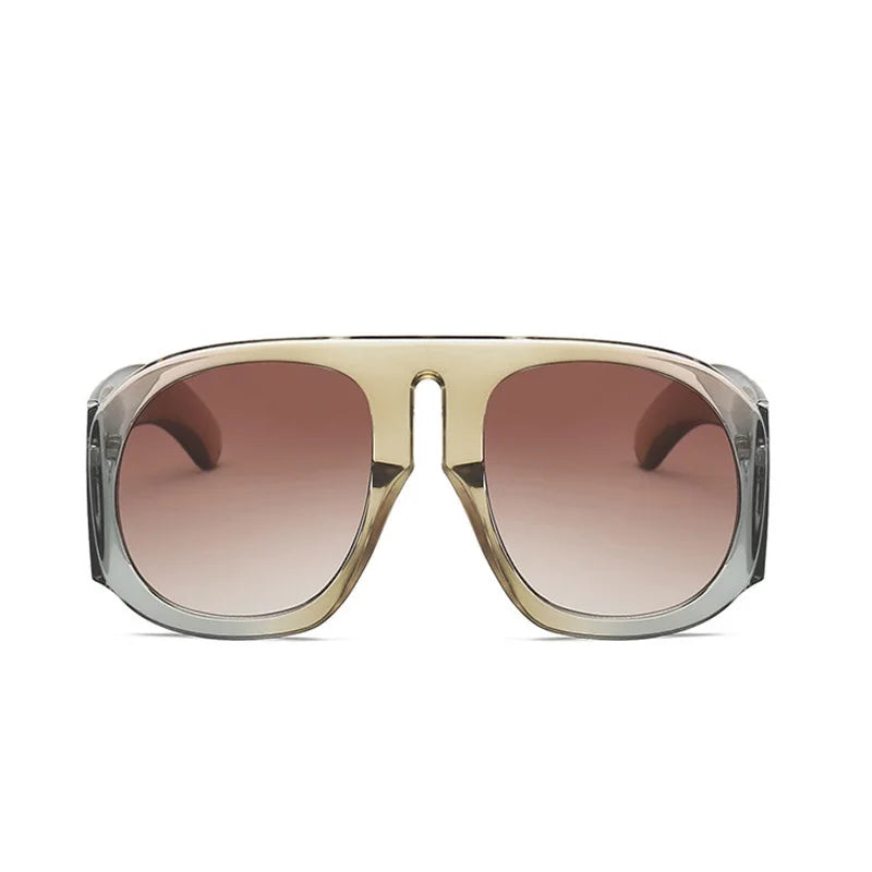 Celebrity Brand Luxury Sunglasses Women Oversized Glasses For Female Male Black Mask Wide Frame Sun Glasses Retro Shades UV400