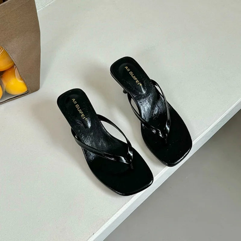 Bailamos 2025 Brand Women Slippers High Heels Sandals Sexy Open Toe Party Wedding Summer Shoes Woman Soft Outdoor Slides Beach F