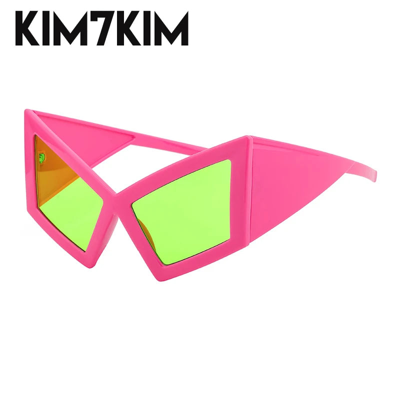 Oversized Cat Eye Women Sunglasses 2026 Luxury Brand Designer Big Frame Vintage Eyewear Y2K Punk Sun Glasses For Female UV400