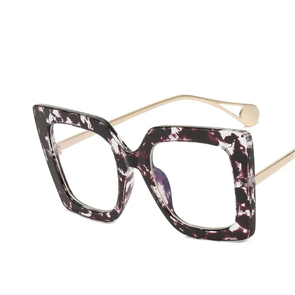 New Fashion Square Eyeglasses Optical Anti-blue Glasses Sunglasses Frame Eyewear Female Spectacles Vintage Oversized Accessories
