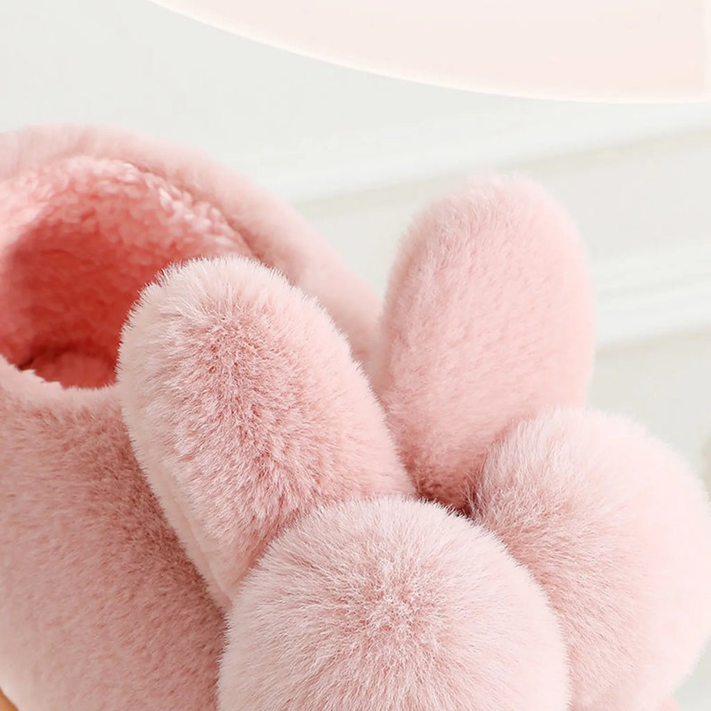 Winter Warm Cotton Slippers for Women and Moms Plush Cartoon Design Soft Indoor House Shoes Cozy Home Wear for Cold Weather