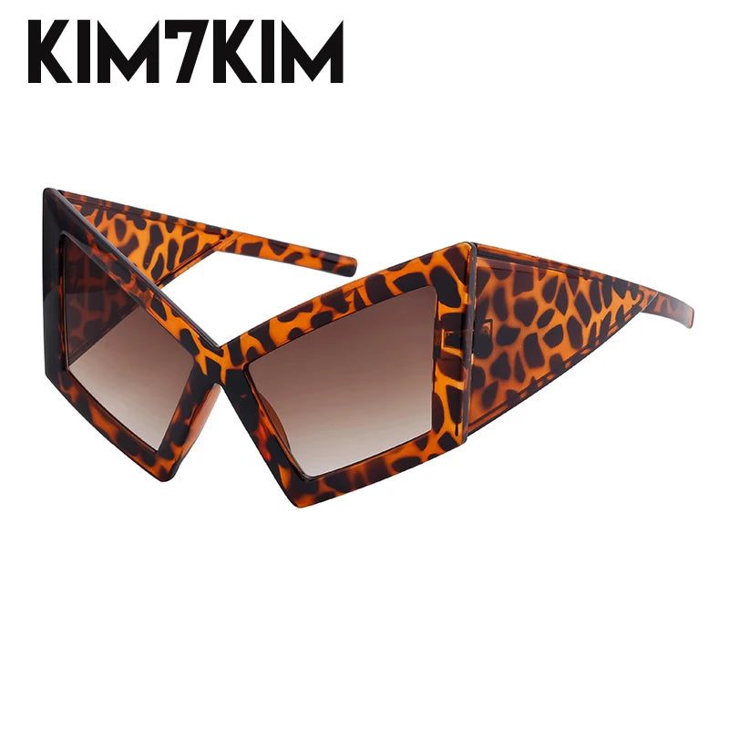 Oversized Cat Eye Women Sunglasses 2026 Luxury Brand Designer Big Frame Vintage Eyewear Y2K Punk Sun Glasses For Female UV400