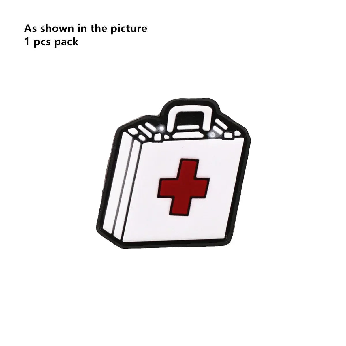 1 Pcs Original Cartoon Medical Style PVC Shoe Charms Accessories Cute Doctor Nurse Bandaid Ambulance Shapes Sandal Upper Buckle