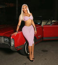 Fashion Print Woman 2 Piece Set Outfits Spaghetti Strap Sleeveless Backless Crop Top+Capris Pants 2026 New Female Streetwear