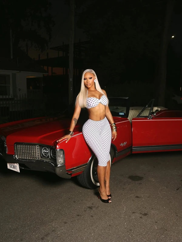 Fashion Print Woman 2 Piece Set Outfits Spaghetti Strap Sleeveless Backless Crop Top+Capris Pants 2026 New Female Streetwear