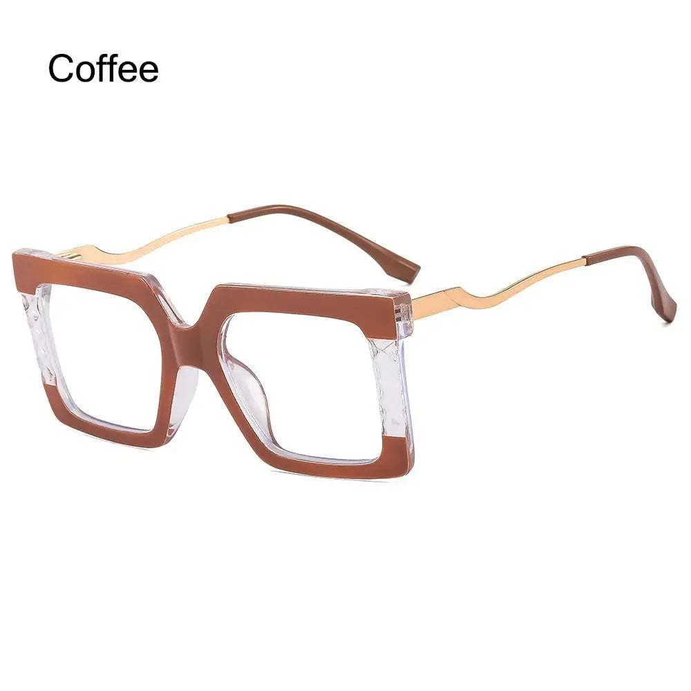 New Fashion Square Eyeglasses Optical Anti-blue Glasses Sunglasses Frame Eyewear Female Spectacles Vintage Oversized Accessories