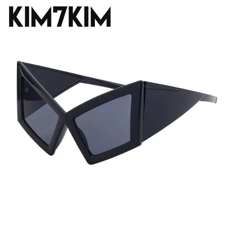 Oversized Cat Eye Women Sunglasses 2026 Luxury Brand Designer Big Frame Vintage Eyewear Y2K Punk Sun Glasses For Female UV400