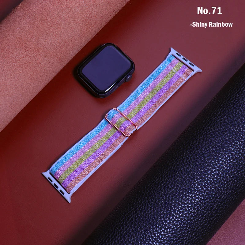 Nylon Elastic Solo Loop for Apple watch Ultra 49mm band 45mm 44/46/41mm Scrunchie Adjustable bracelet iWatch serie 6 7 8 9 10 11