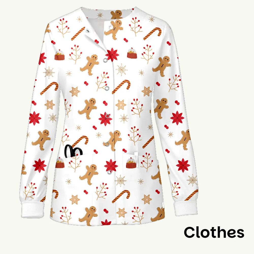 Women Nurse Scrub Jacket Medical Uniform Hospital Dental Clinic Work Wear Outwear for Pharmacy Vet Pet Shop Pharmacy Outwear