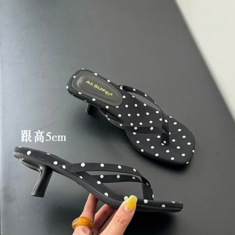 Bailamos 2025 Brand Women Slippers High Heels Sandals Sexy Open Toe Party Wedding Summer Shoes Woman Soft Outdoor Slides Beach F