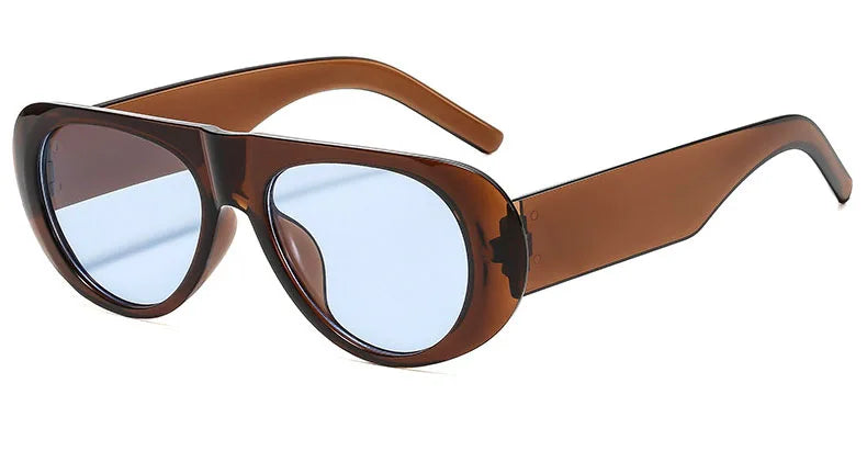 Retro Large Sunglasses for Women Fashion Wide Legs Large Frame Sunglasses Gradient Color Glasses Goggles