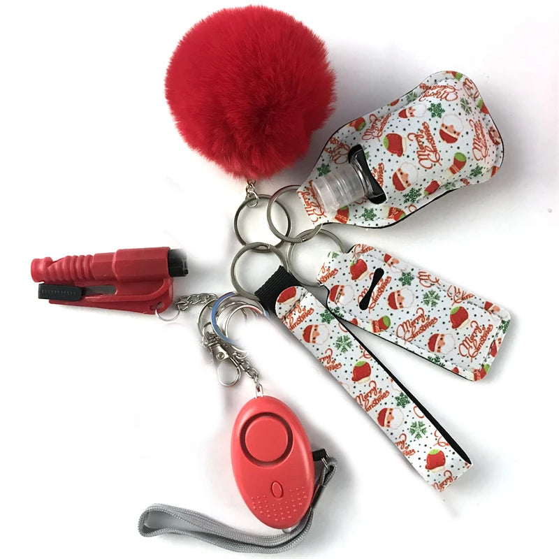 10Pcs Girl Security Self Defense Keychain Protection Personal Defensive Alarm Key chain Accessories Women Product