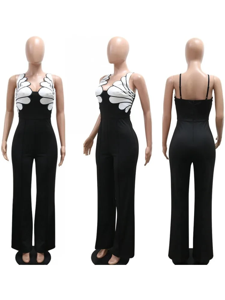 Solid Color Women Jumpsuits For Summer Spring Sleeveless Bandage Loose Fashion Streetwear Overalls Wide Leg Pants Trousers 2025