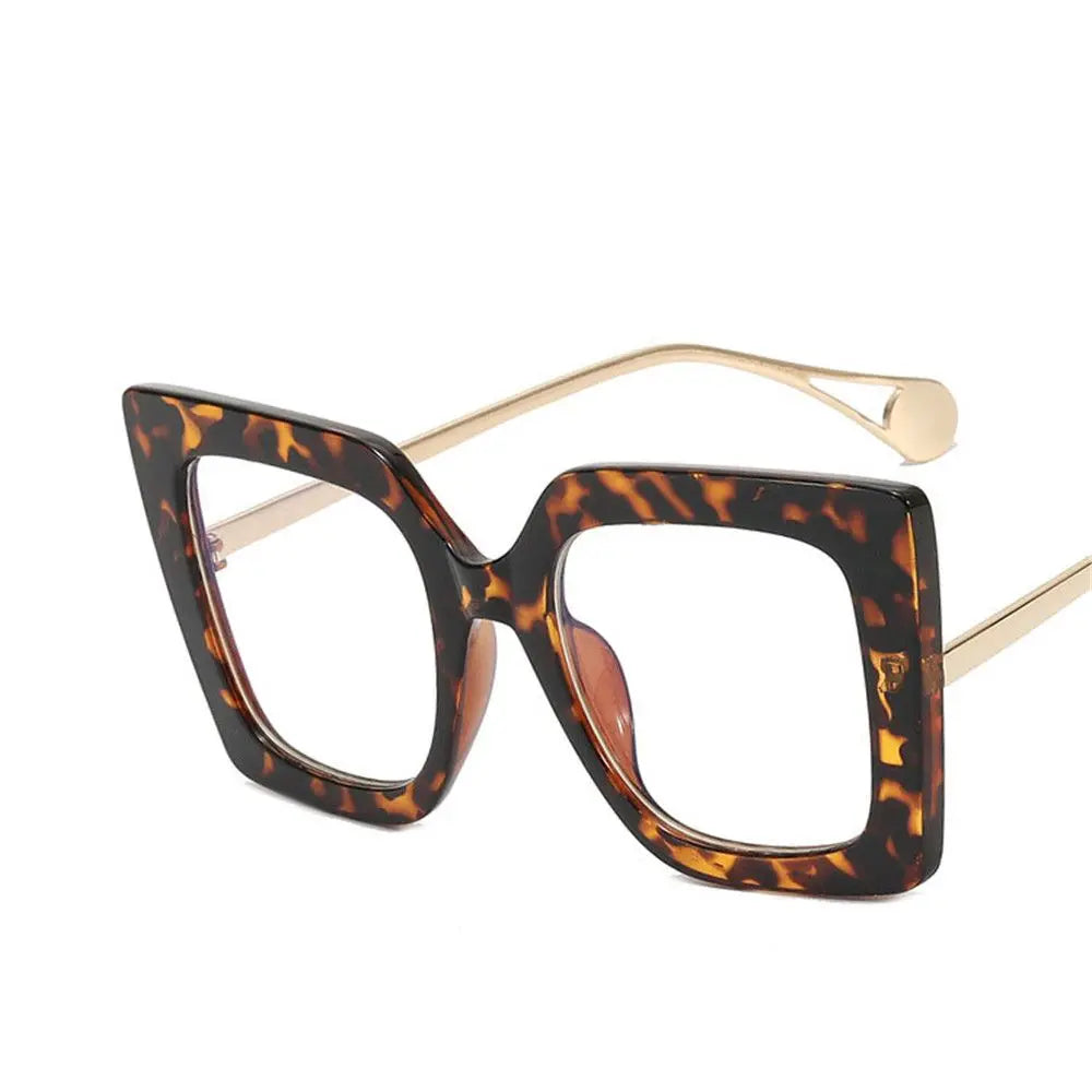 New Fashion Square Eyeglasses Optical Anti-blue Glasses Sunglasses Frame Eyewear Female Spectacles Vintage Oversized Accessories