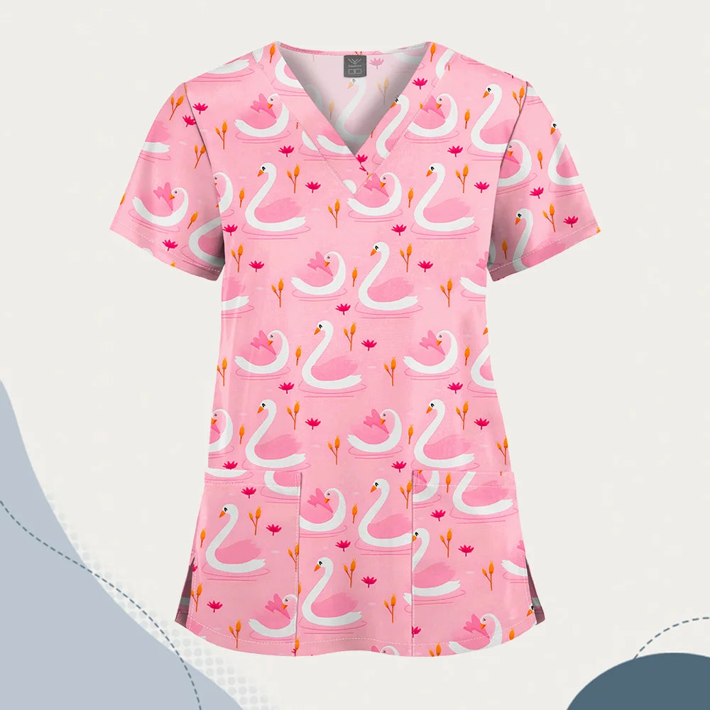 Wholesale Unisex Women Medical Scrub Tops Nurse Clothing Medical Uniforms Veterinary Dental Work Wear Nursing Accessories Scrubs