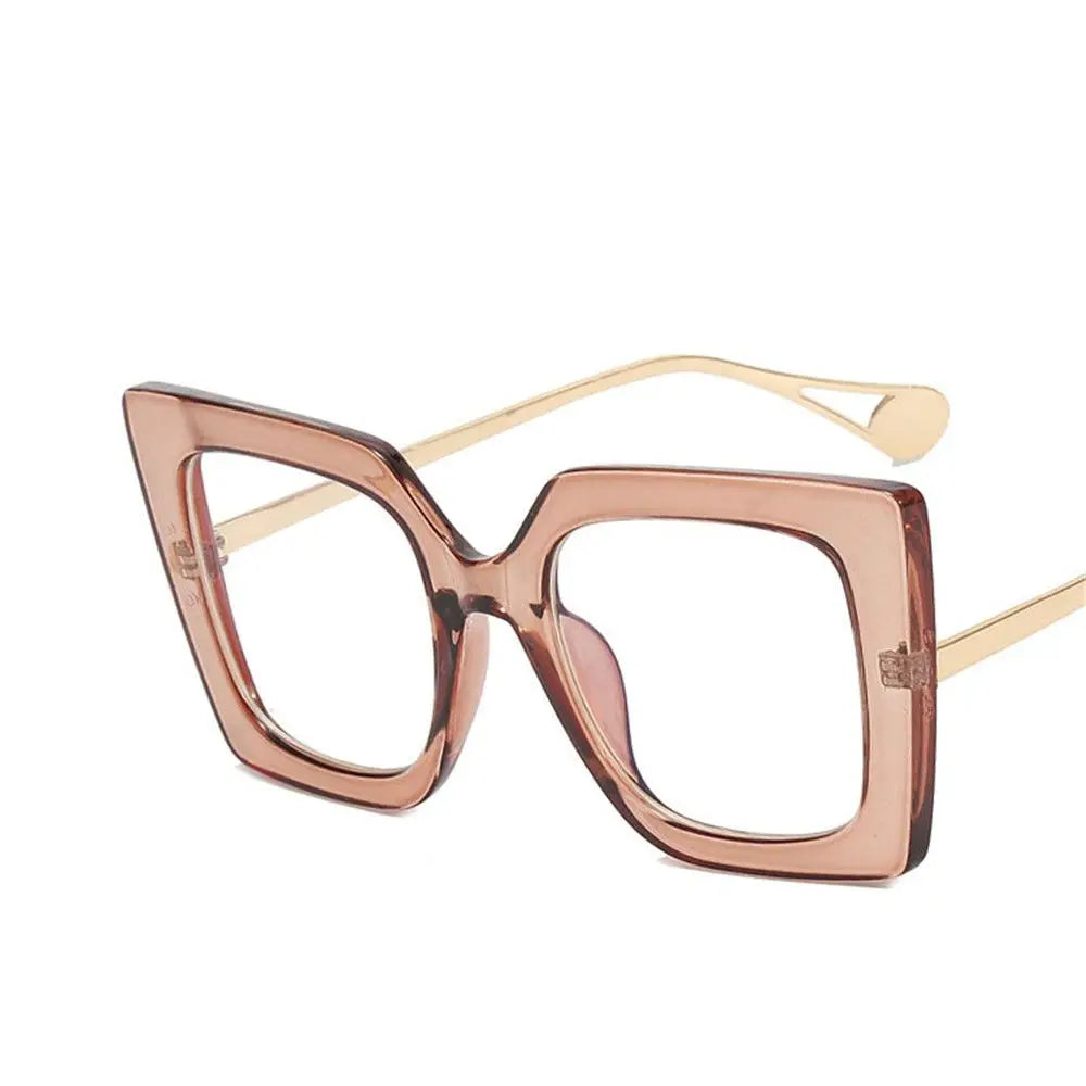 New Fashion Square Eyeglasses Optical Anti-blue Glasses Sunglasses Frame Eyewear Female Spectacles Vintage Oversized Accessories