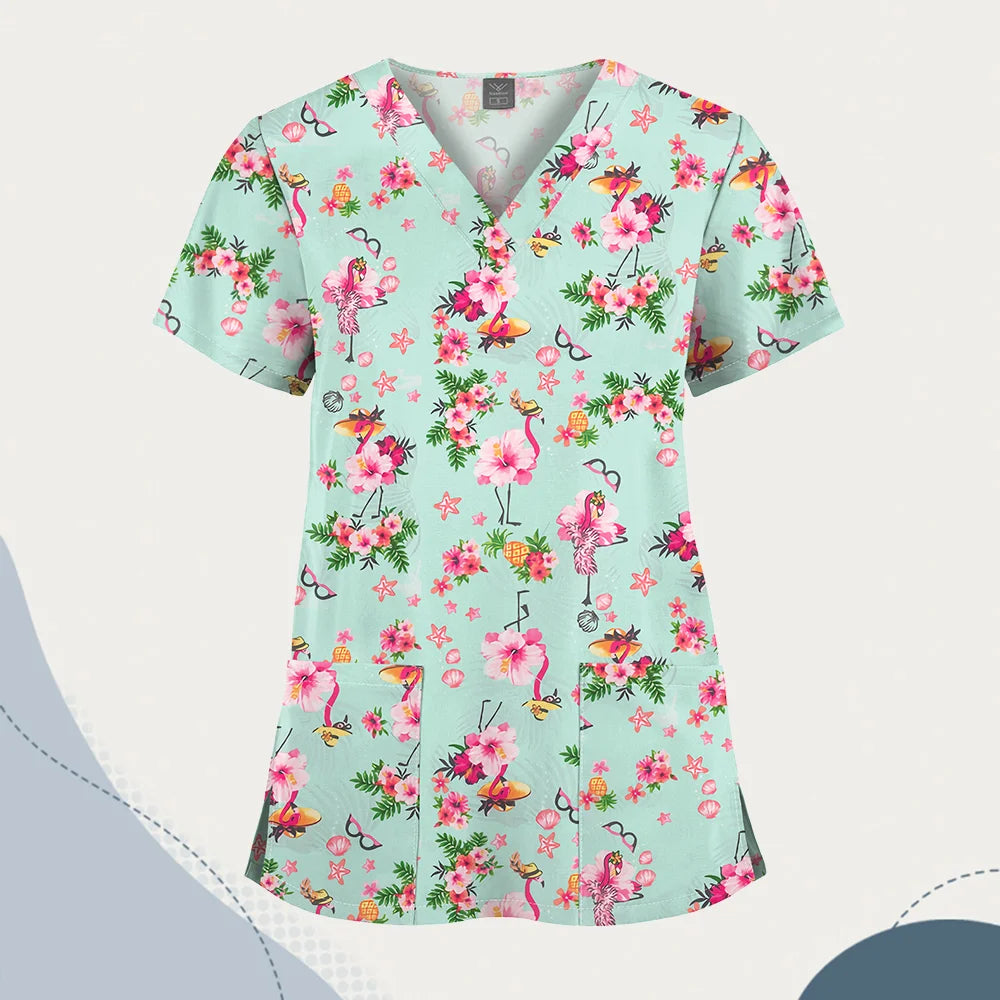Wholesale Unisex Women Medical Scrub Tops Nurse Clothing Medical Uniforms Veterinary Dental Work Wear Nursing Accessories Scrubs