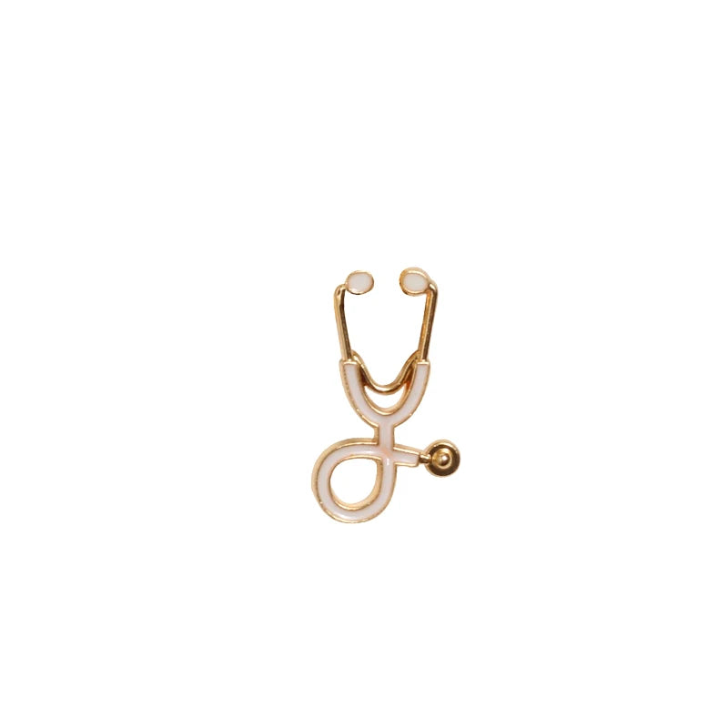 Organ Medical Stethoscope Brooches Pins Heart Tooth Brain Eye Badges For Doctor Nurse Dentist Jewelry Enamel Jackets Collar Pin