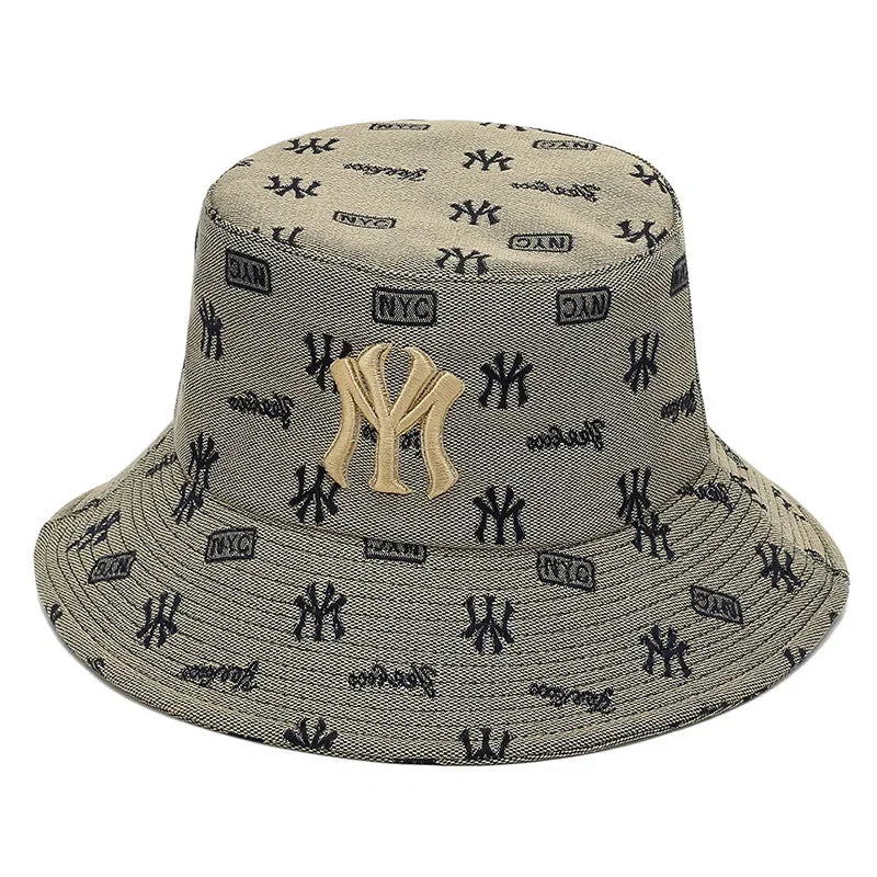Unisex Letter Embroidery Fisherman Hat Women Summer Versatile Sunscreen Hats Sun Hat Men Trend Bucket Hats