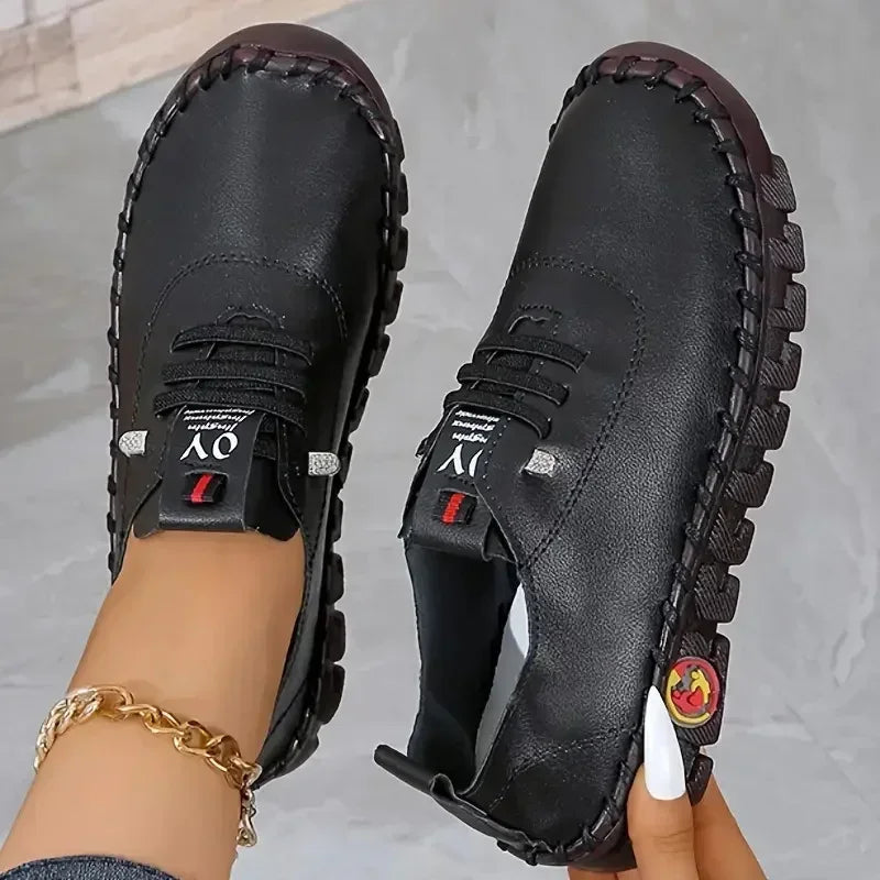 Women Sneakers 2025 New Designer Shoes Loafers Soft-soled Roman Breathable Outdoor Women Retro Big Size Single Shoes for Women