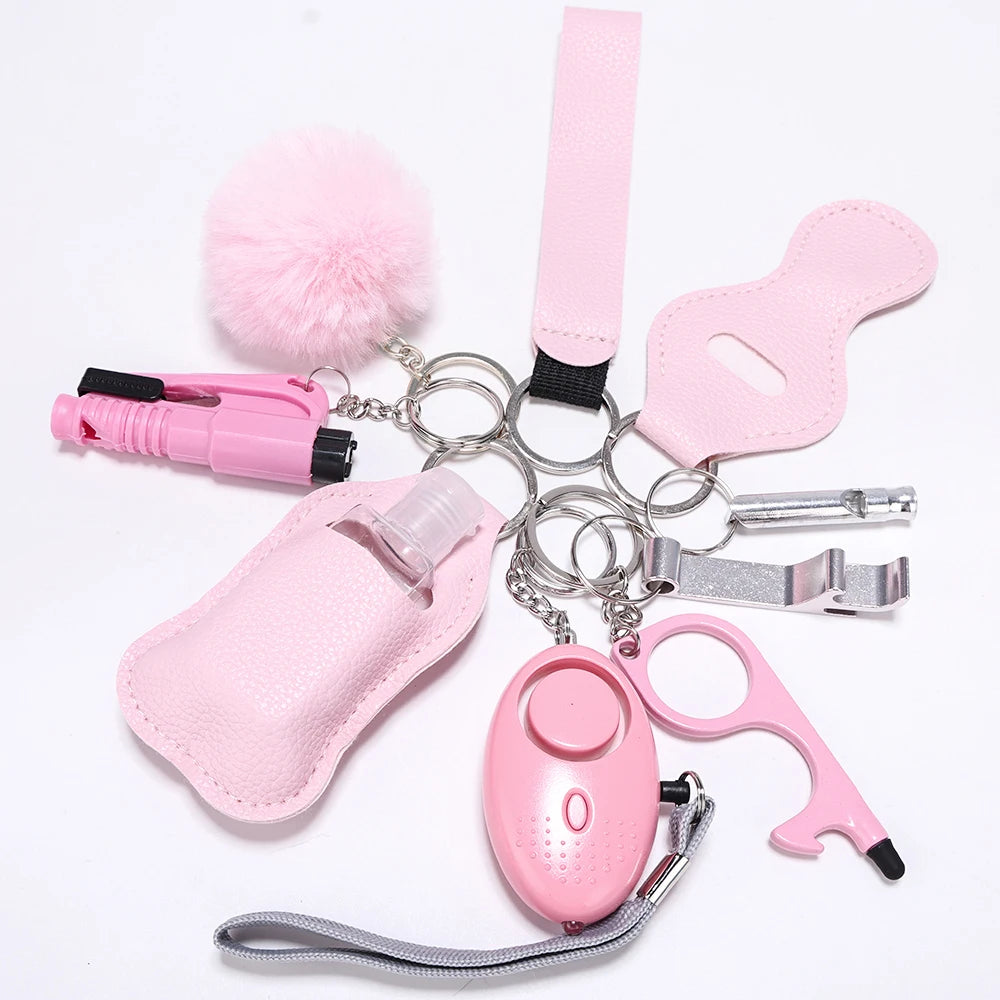 Self Defense Keychain Set For Women Safety Keychain Full Set With Personal Alarm, Window Breaker Keychain Accessories