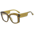 Cycling 2024 Fashion New Versatile Concave Style Glasses Frame Trendy Women's Flat Mirror Square Wide Leg Casual Eyeglasses