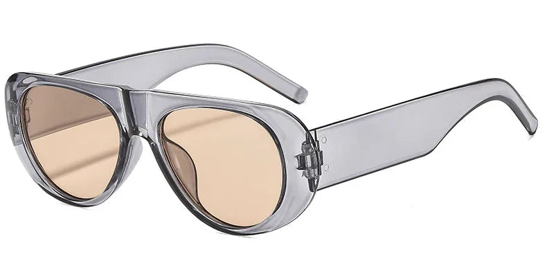 Retro Large Sunglasses for Women Fashion Wide Legs Large Frame Sunglasses Gradient Color Glasses Goggles