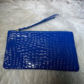 Croc Wristlet Clutch - Blue