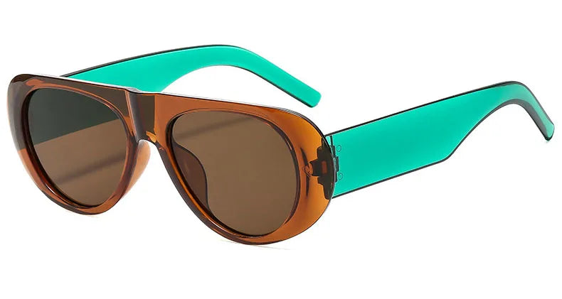 Retro Large Sunglasses for Women Fashion Wide Legs Large Frame Sunglasses Gradient Color Glasses Goggles