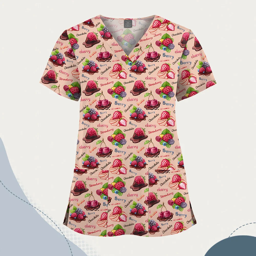 Wholesale Unisex Women Medical Scrub Tops Nurse Clothing Medical Uniforms Veterinary Dental Work Wear Nursing Accessories Scrubs