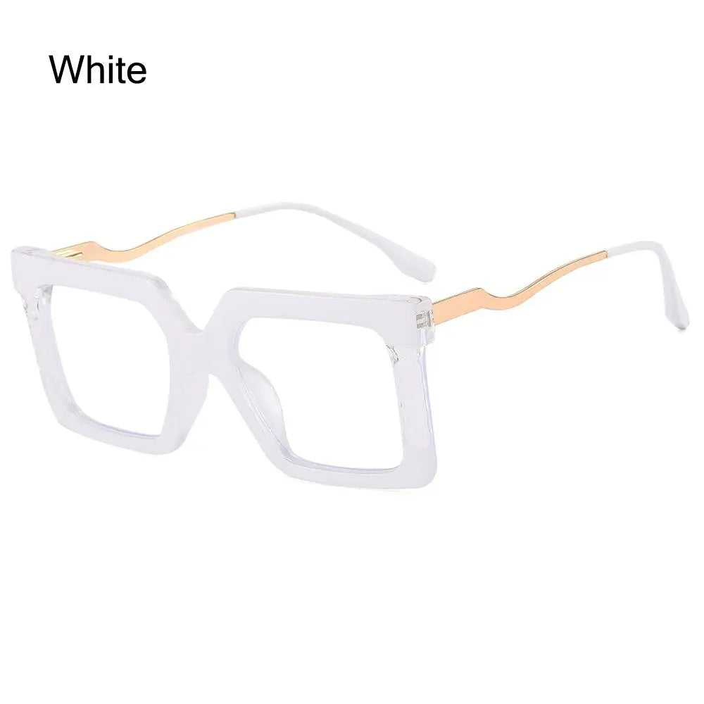 New Fashion Square Eyeglasses Optical Anti-blue Glasses Sunglasses Frame Eyewear Female Spectacles Vintage Oversized Accessories