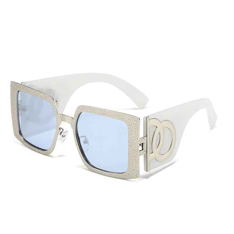 2024 New Big Square Sunglasses Women Fashion Cool Outdoor Eyewear Trendy Wide Frame Designer UV400 Party Sun Glasses Men Gafas