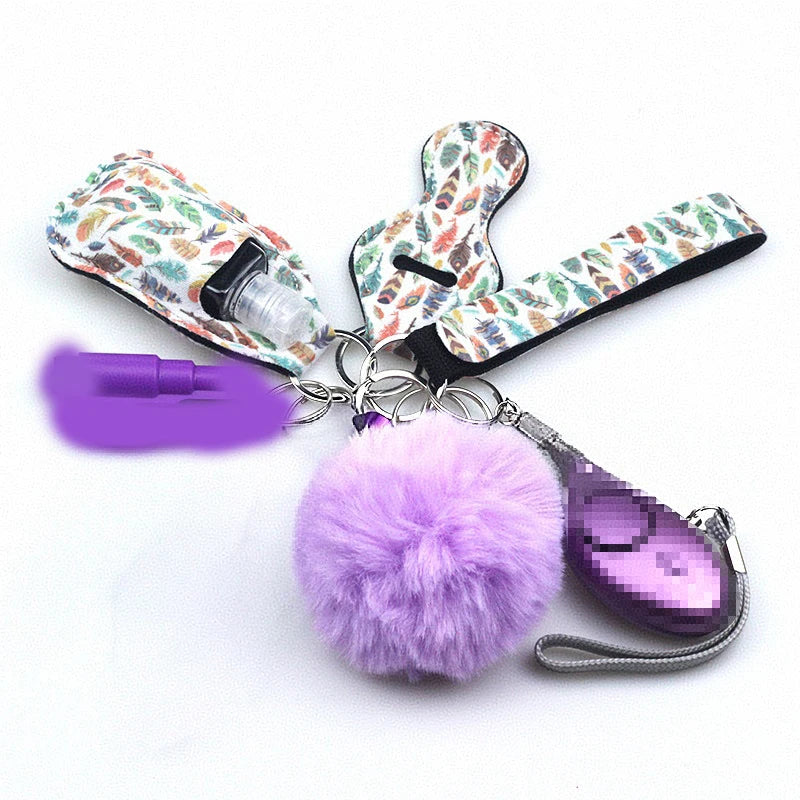 10Pcs Girl Security Self Defense Keychain Protection Personal Defensive Alarm Key chain Accessories Women Product