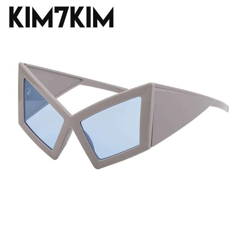 Oversized Cat Eye Women Sunglasses 2026 Luxury Brand Designer Big Frame Vintage Eyewear Y2K Punk Sun Glasses For Female UV400