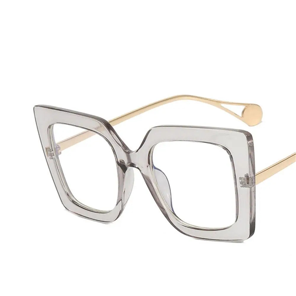 New Fashion Square Eyeglasses Optical Anti-blue Glasses Sunglasses Frame Eyewear Female Spectacles Vintage Oversized Accessories