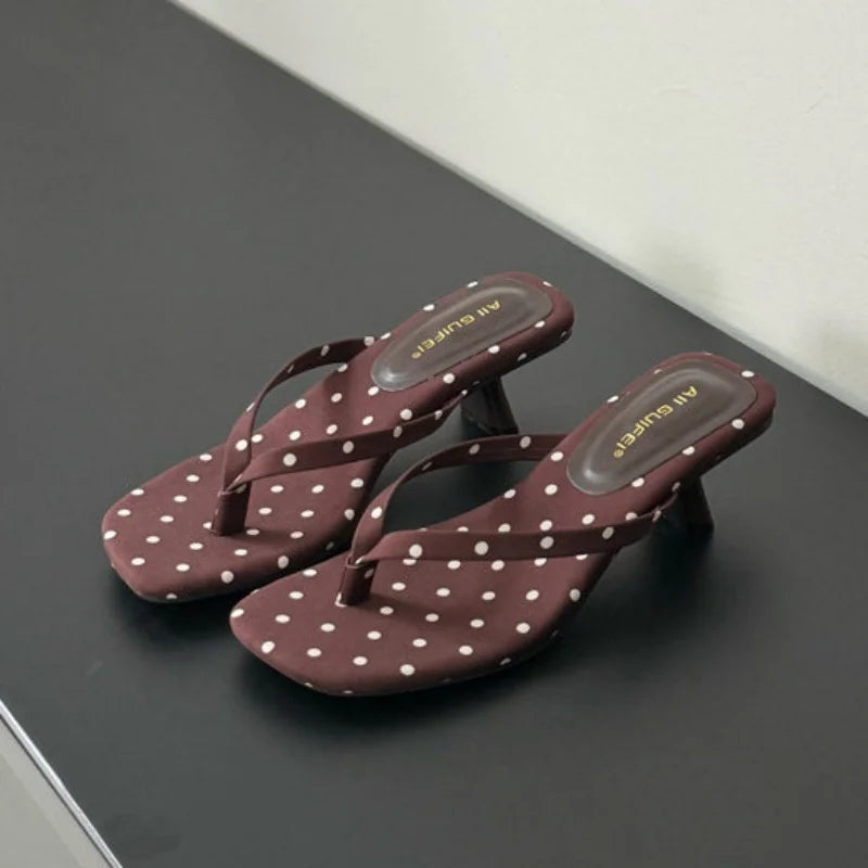 Bailamos 2025 Brand Women Slippers High Heels Sandals Sexy Open Toe Party Wedding Summer Shoes Woman Soft Outdoor Slides Beach F