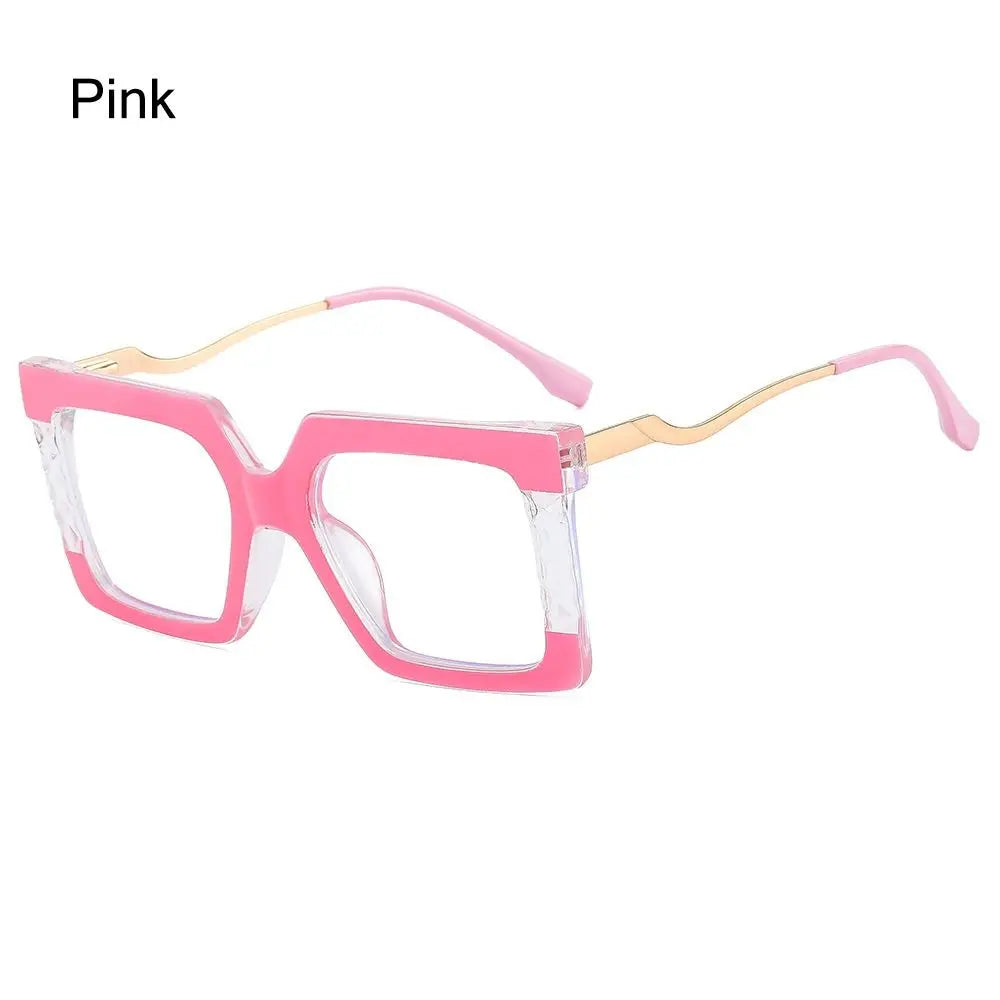 New Fashion Square Eyeglasses Optical Anti-blue Glasses Sunglasses Frame Eyewear Female Spectacles Vintage Oversized Accessories