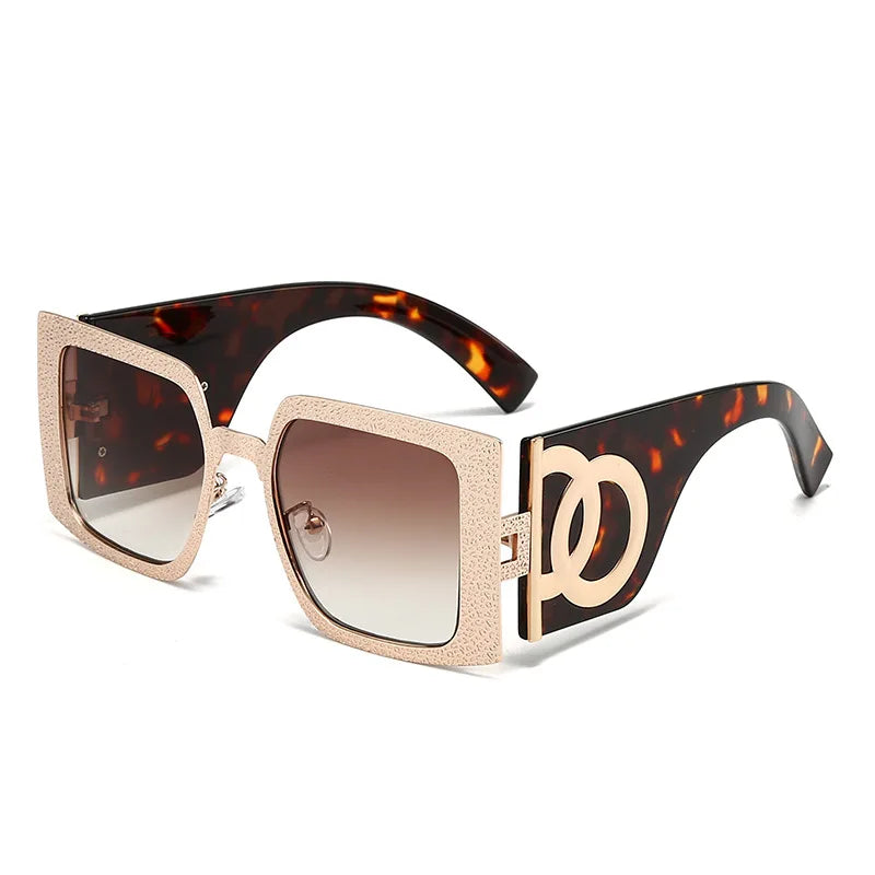 2024 New Big Square Sunglasses Women Fashion Cool Outdoor Eyewear Trendy Wide Frame Designer UV400 Party Sun Glasses Men Gafas