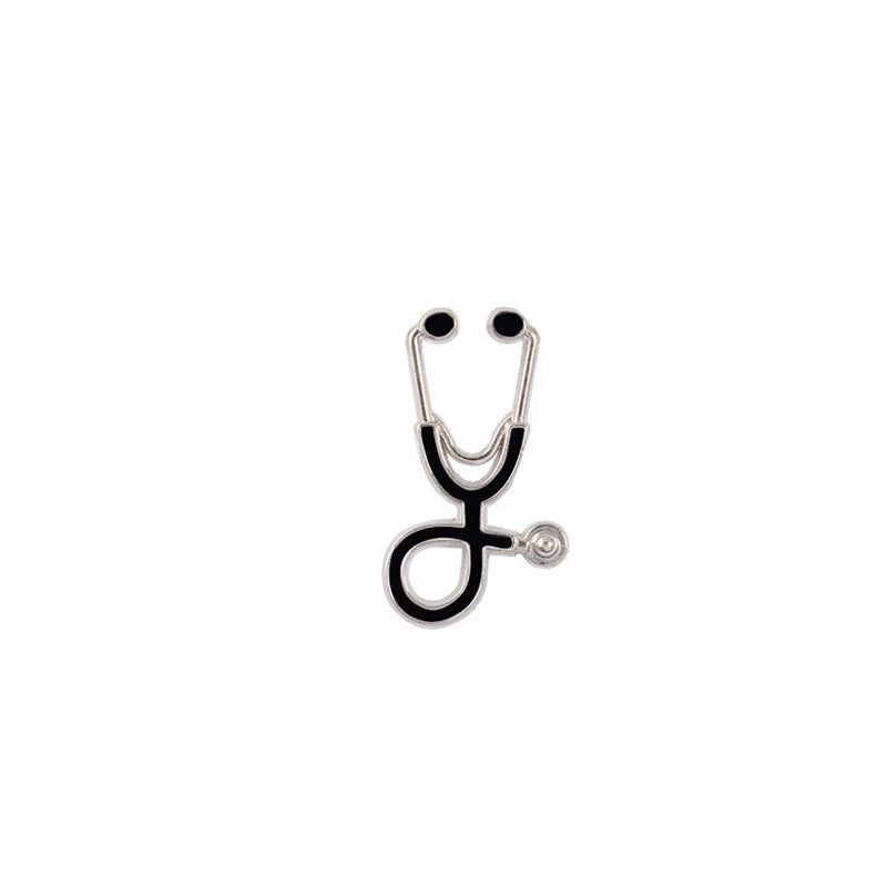 Organ Medical Stethoscope Brooches Pins Heart Tooth Brain Eye Badges For Doctor Nurse Dentist Jewelry Enamel Jackets Collar Pin