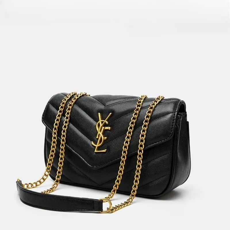 YSEChain bag, small square bag, high-end style, single-shoulder crossbody bag, envelope bag for women