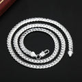 Fine Top Brand Silver Color 6mm Chain Necklace for Woman Men 16-24inch Fashion Wedding Party Jewelry Gift Dropshipping